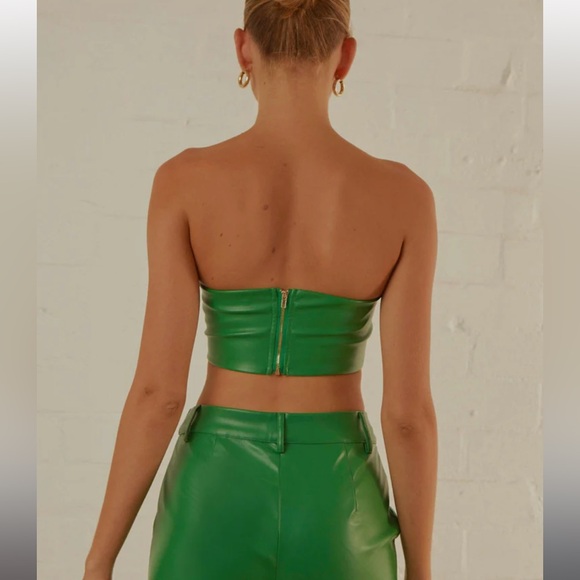 NWT PEPPERMAYO - Late Night Dance Crop Top - Jade Green size 8 - Picture 5 of 5